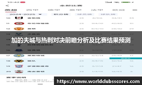 加的夫城与热刺对决前瞻分析及比赛结果预测